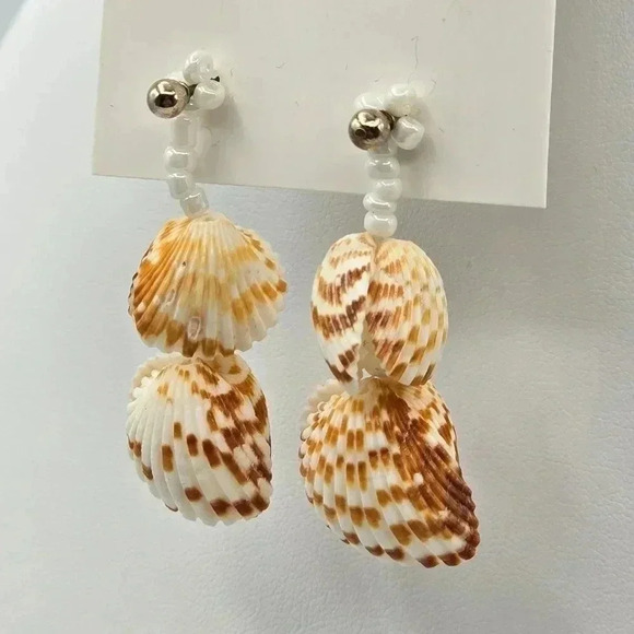 Shell Drop Dangle Stud Earrings Fashion Jewelry E45 - Picture 2 of 2